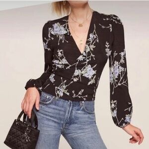 Reformation Toulouse Wrap Top Size Small